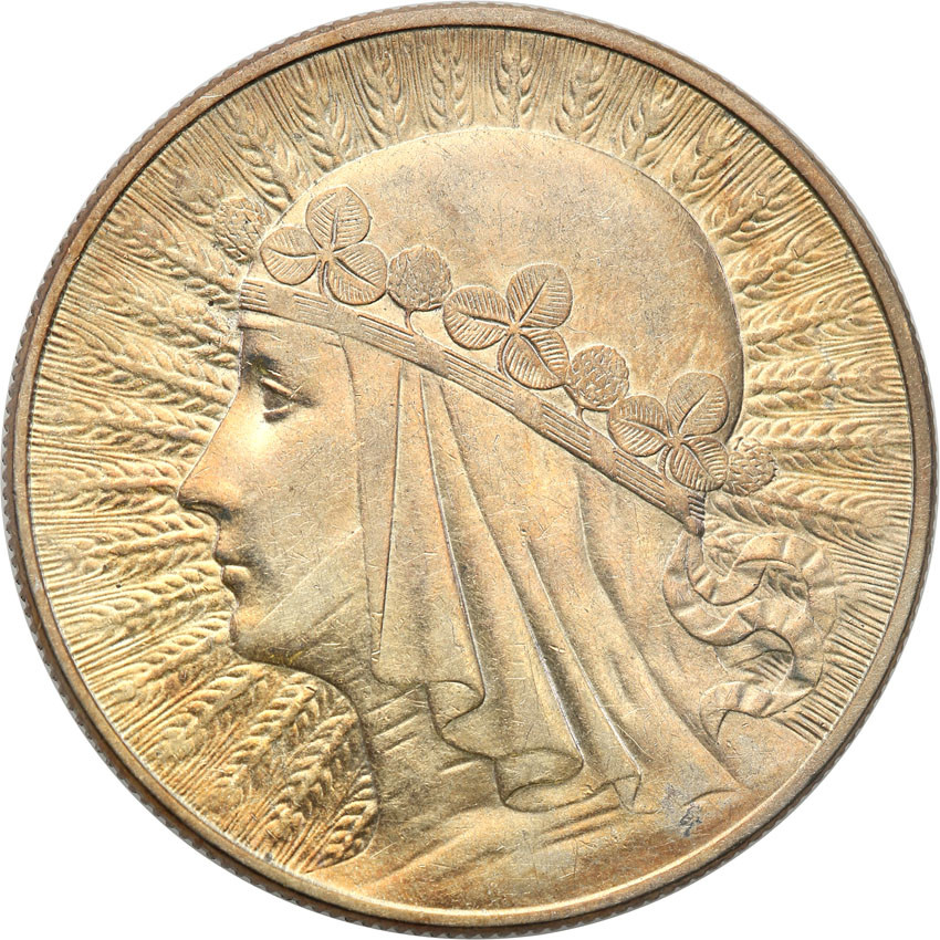 II RP. 10 złotych 1933 głowa kobiety